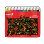 مدادرنگی 24 رنگ جعبه فلزی اونر