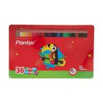 مدادرنگی 36 رنگ جعبه فلزی تخت پنتر