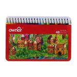 مدادرنگی 48 رنگ جعبه فلزی اونر