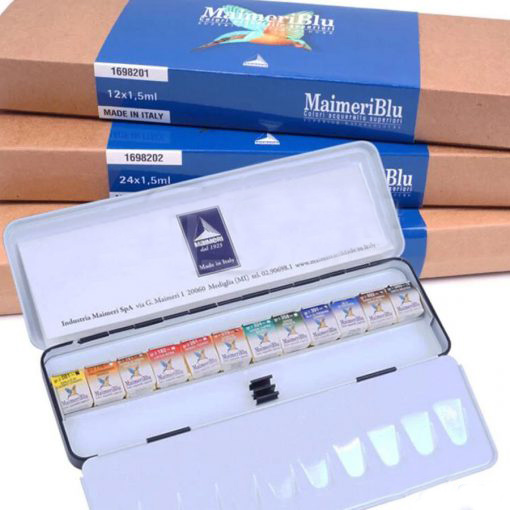 maimeriblu قرص آبرنگ 12 رنگ آرتیست blu مایمری - Image 1