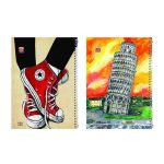 دفتر سیمی طلقی طرحدار آلما