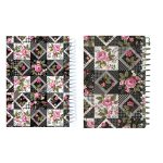 دفتر یادداشت 17×12 سانتی متر سیمی 200 برگ PP طرحدار نهال