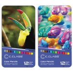 مداد رنگی 12 رنگ جعبه فلزی سی کلاس