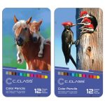 مداد رنگی 12 رنگ جعبه فلزی سی کلاس - Image 2