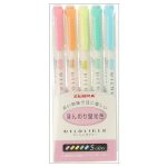 ماژیک علامت زن 5 رنگ مدل Mildliner زبرا