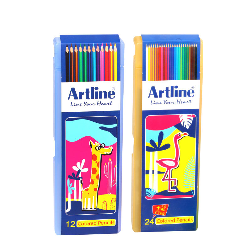 مداد-رنگی-12-رنگ-جعبه-طلقی-آرت-لاین مداد رنگی 12 رنگ جعبه طلقی آرت لاین - Image 1
