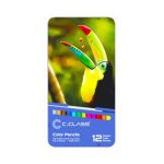 مداد رنگی 12 رنگ  جعبه فلزی سی کلاس