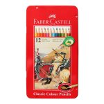 مداد رنگی 12 رنگ جعبه فلزی فابر کاستل