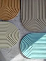 سینی رنگین کمان سنگ مصنوعی دستساز ضد آب - Image 2